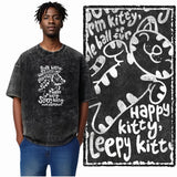 DB Cat Acid-Washed Graphic Tee