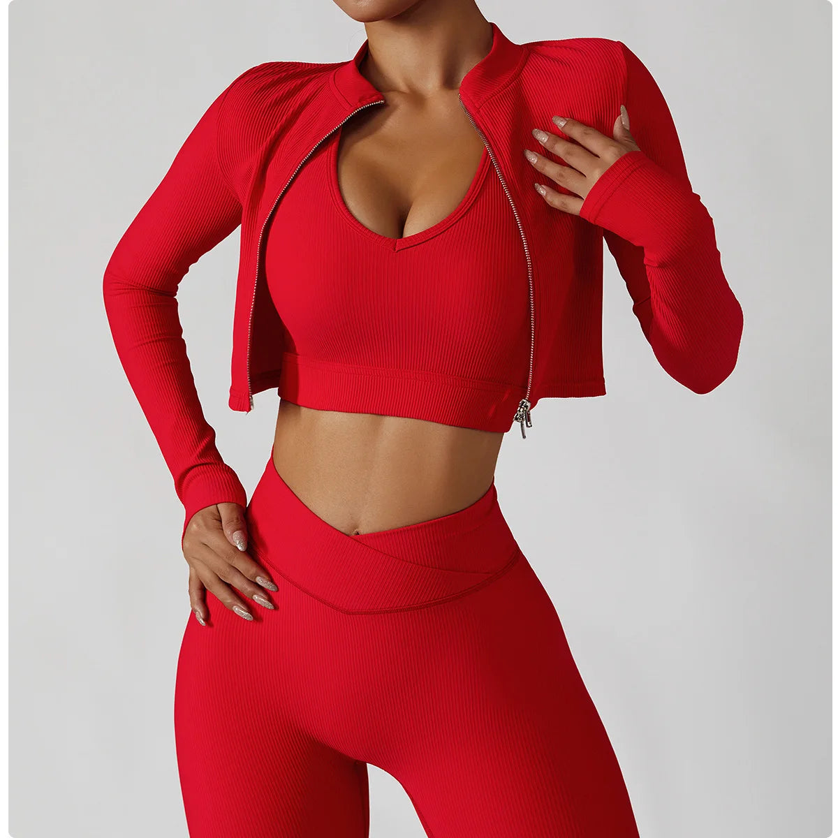 Premium 3-Piece Seamless Fitness Ensemble