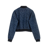 Spring Denim Casual Zipper Jacket – Simple Letter Print Coat
