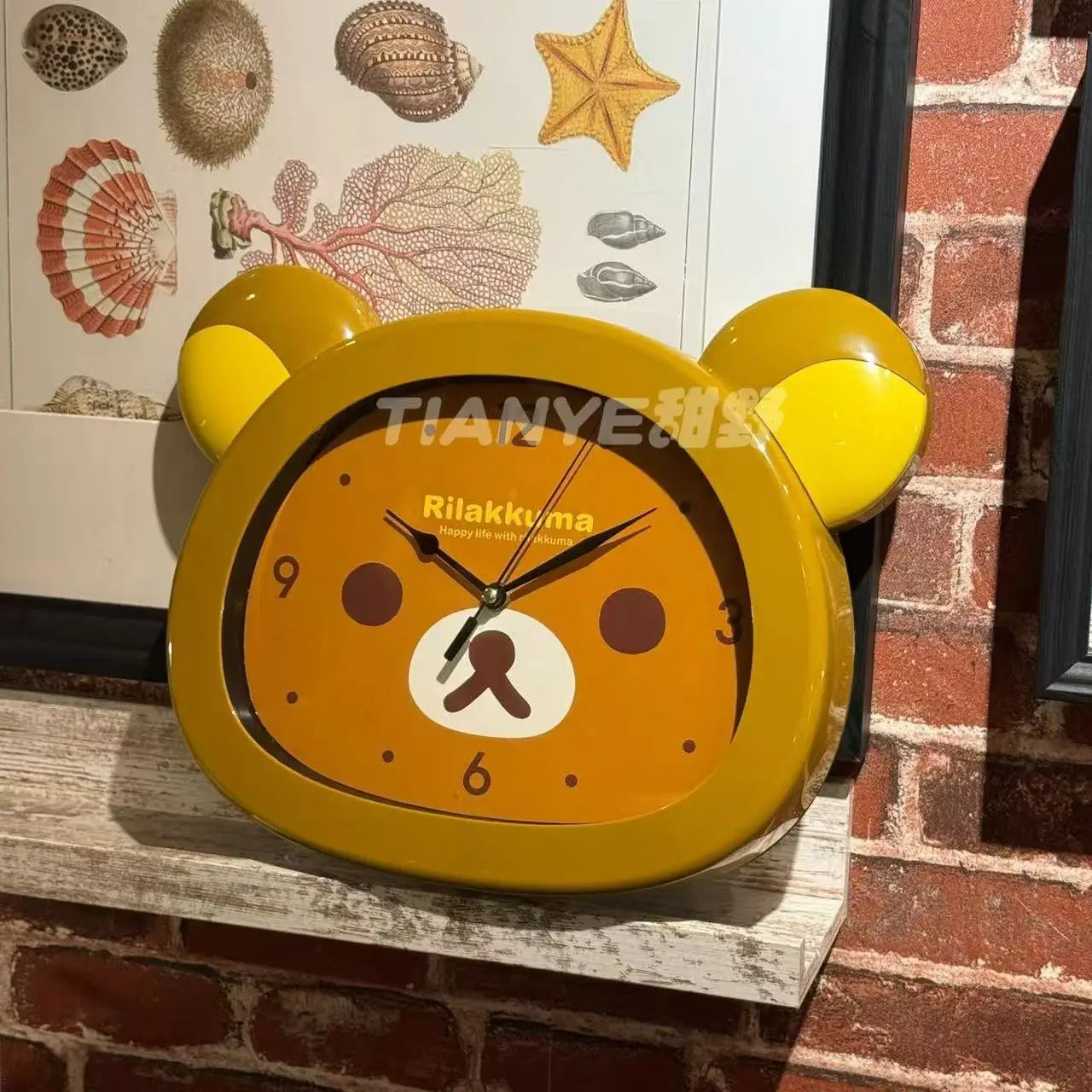 Rilakkuma Anime Wall Clock – Silent Quartz Bedroom Decor