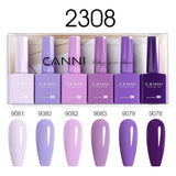 CANNI Nail Gel Polish Set HEMA TPO FREE Jelly Nude Color Rubber Base UV Construction Gel Semi Permanent Soak off UV LED Gel Nail