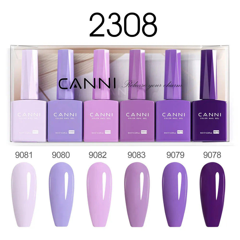 CANNI HEMA-Free Gel Polish Kit | Jelly, Nude & Rubber Base