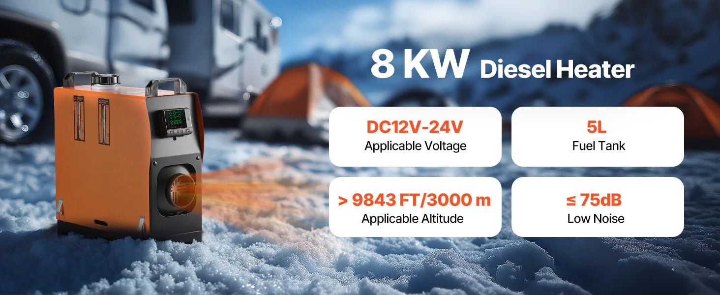 8KW Diesel Air Heater | Portable Parking Heater DC 12-24V