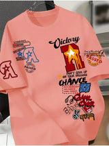Men's USA-Made Graffiti Print Streetwear T-Shirt