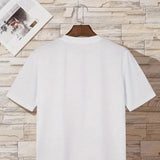 Men's Oversized Cotton Vintage Letter Print T-Shirt