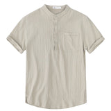 Men's Cotton Linen Short Sleeve T-Shirt
