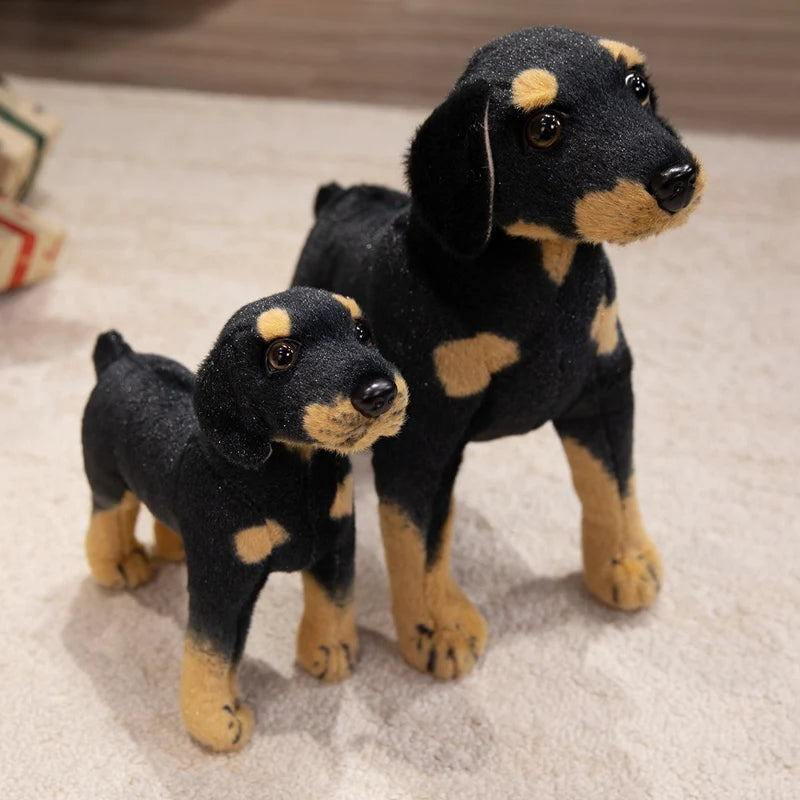 Lifelike Dog Plush Toy 70cm Giant Realistic Animals Stuffed Rottweiler Dog Plush Toys Home Decoration Gift For Children