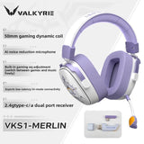 VALKYRIE VK S1 Gaming Headset Wireless Triple-Mode Detachable Microphone 15ms Ultra-Low Latency Esports Chip Gamer Headphones