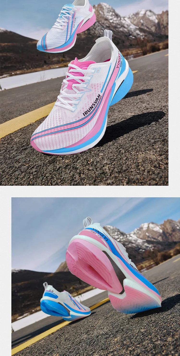 IRUNSVAN 2025 Carbon Shoes Trail Running Shoes Marathon Air Cushion Men Sports Running Shoes Original Trendy Casual Unisex