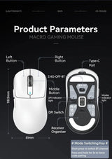 ATTACK SHARK X3/X3Pro Wireless Gaming Mouse PAW3395 26K DPI Tri-Mode Bluetooth Wired Ultra Lightweight High Quality Mouse