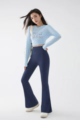 Women's High Waist Stretch Flared Pants