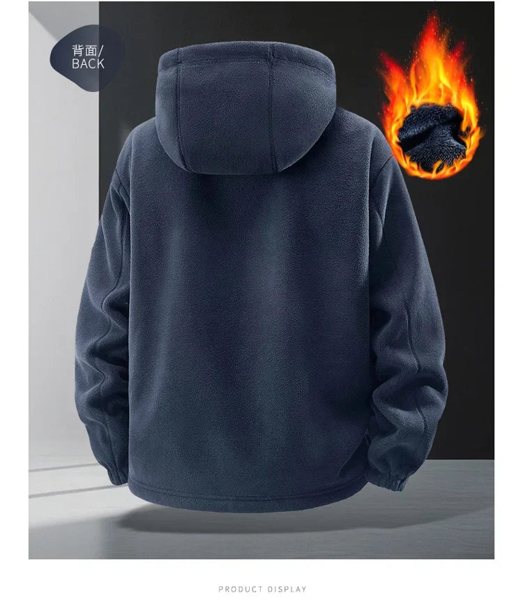Men's Hooded Fleece Jacket – Warm Outdoor Layer