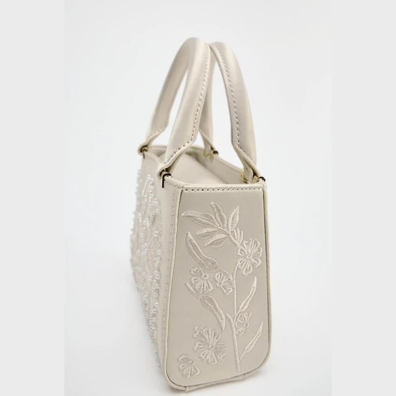Floral Pearl Mini Duffel Bag