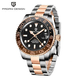 New PAGANI DESIGN 40MM GMT Mechanical Wristwatch Sapphire Ceramic Bezel Automatic Watch Stainless Steel 100M Waterproof Watches