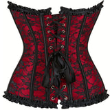 Gothic Overbust Corset Top - Slimming Waist Cincher