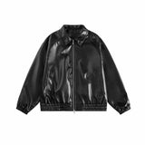 Women's Retro Faux Leather Zip-Up Jacket