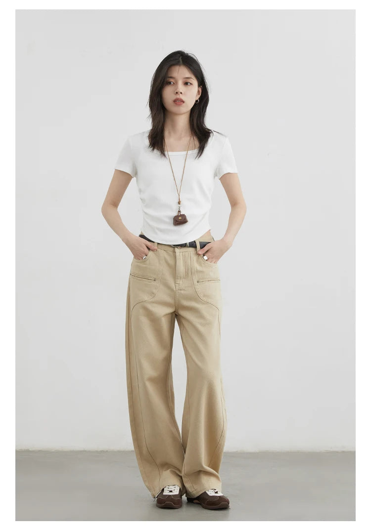 Women's High-Waist Wide Leg Denim Jeans – Relaxed Fit