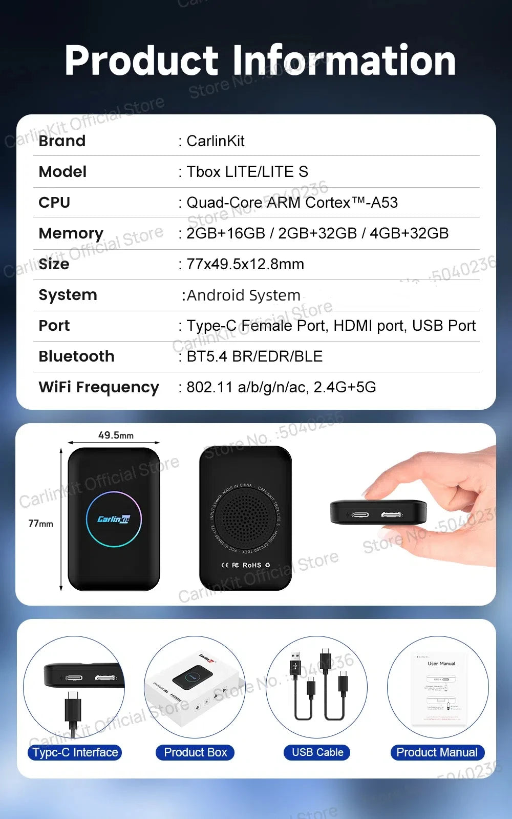 Carlinkit 5-in-1 Wireless CarPlay & Android Auto AI Box