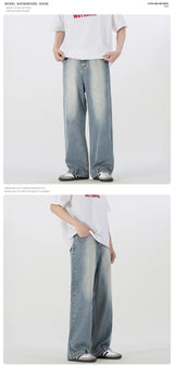 Retro Wide-Leg Baggy Denim Jeans – Unisex Straight Fit