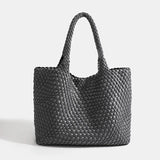 Designer Knitting Fashion Ladies Handbags And PU leather Large-capacity Women's single-shoulder bag Beach Travel Bags