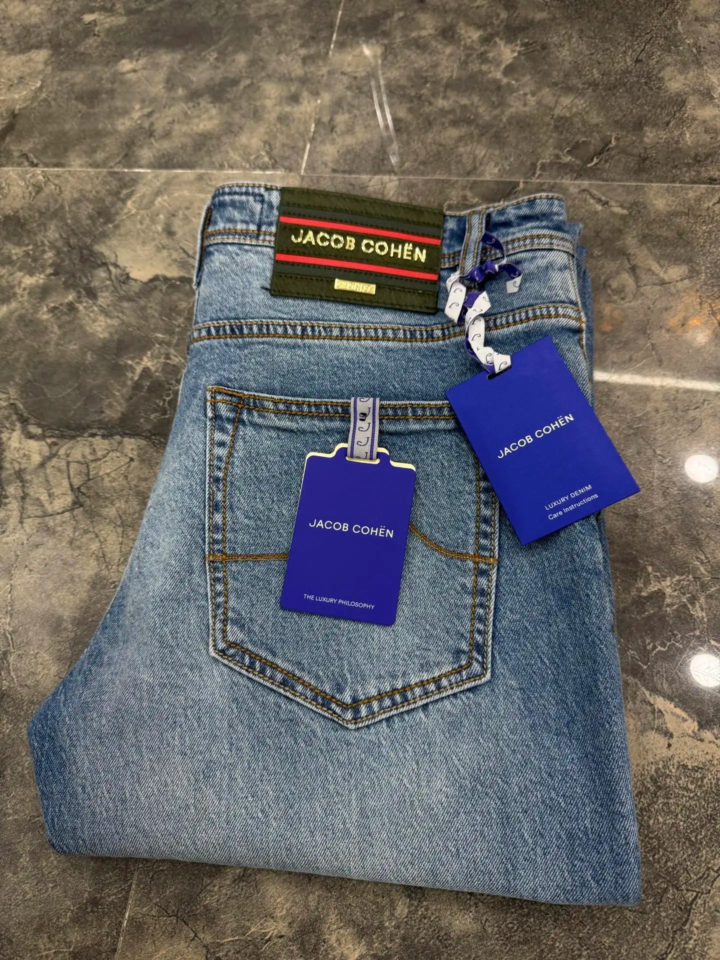 Men's Slim Straight Embroidered Jeans – Spring/Summer