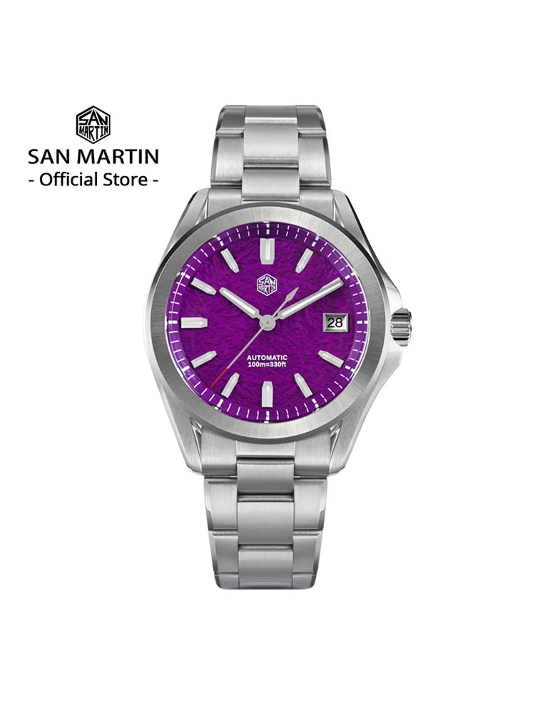 San Martin New Gada Fashion Sport Watch 39mm NH35 Automatic Mechanical Men Watches Dress Waterproof 100m Luminous SN0129