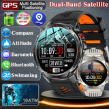2026 New Military Bluetooth Call Smart Watch Built-in GPS Compass Barometric Altimeter 10ATM Waterproof Sports Smartwatches Men