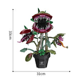 Creative Carnivorous Potted Plant Man-Eating Flower Building Blocks Home Decoration Collection MOC Bricks Toys For Children Gift