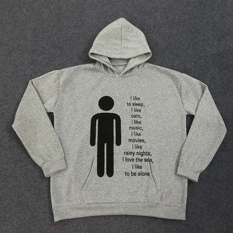 Y2K Graphic Fleece Pullover Hoodie