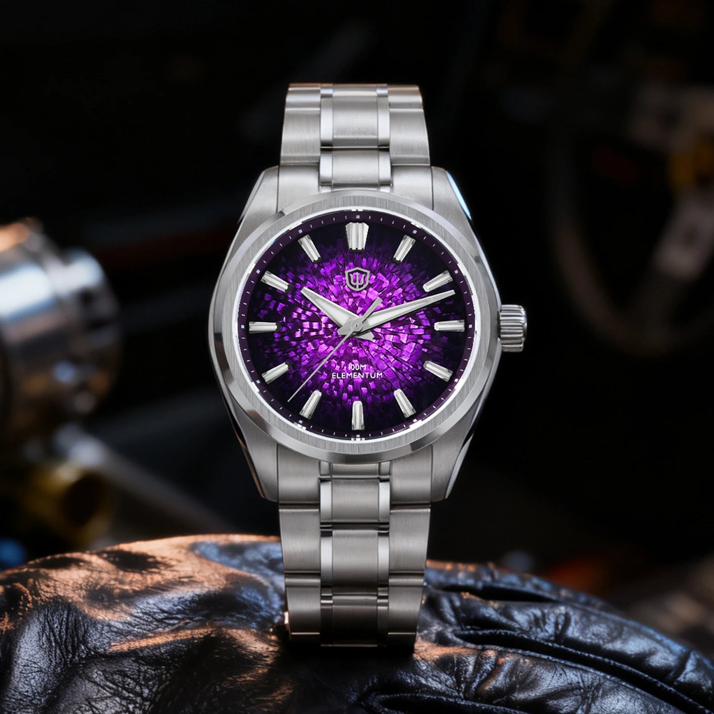 Watchdives WD0003C 38mm Men Watch VH31 Sweep Seconds Quartz Movement Sapphire Ice Crack Dial Luminous 10Bar Waterproof Watches