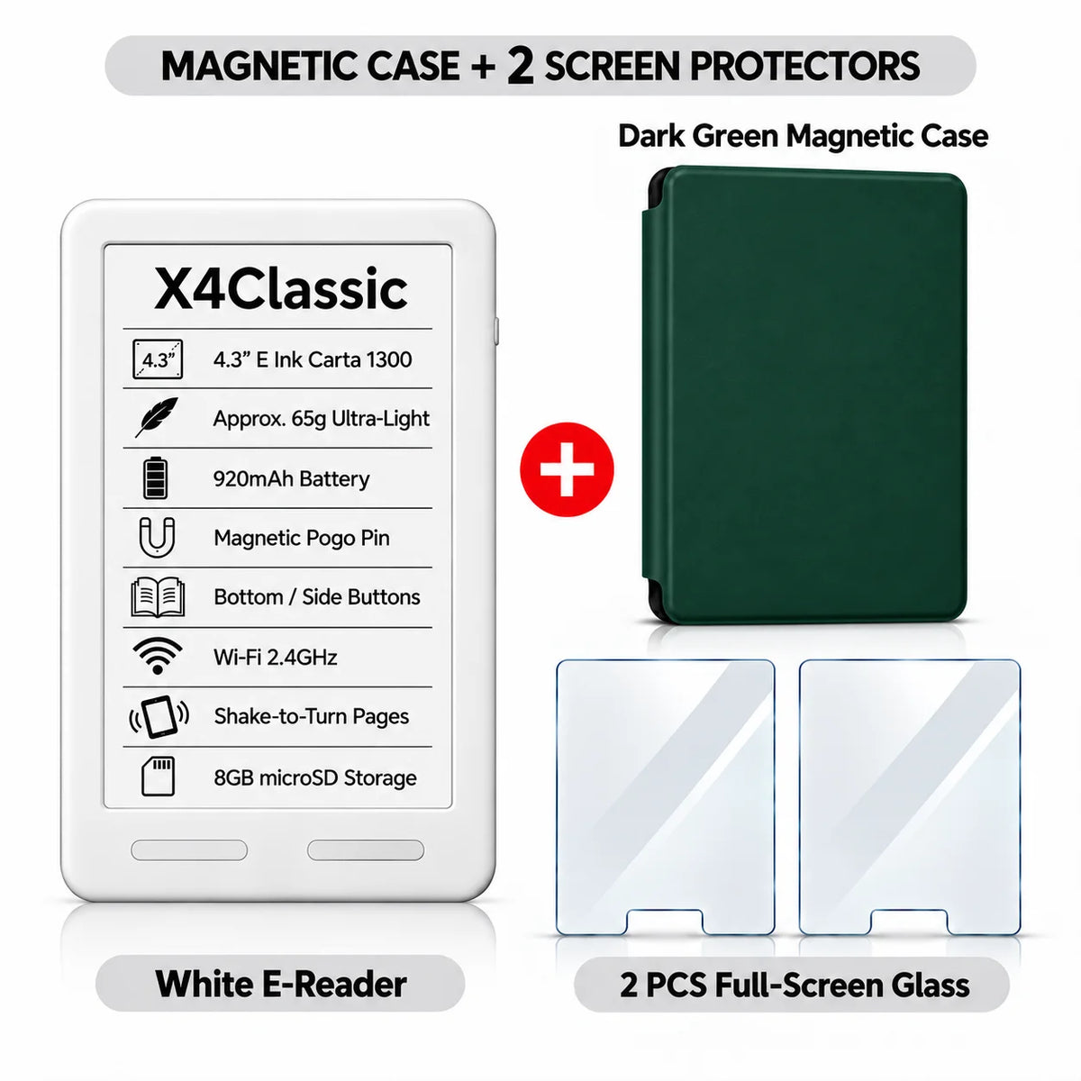XTEINK Pocket E Ink E-Reader for Travel & Daily Reading