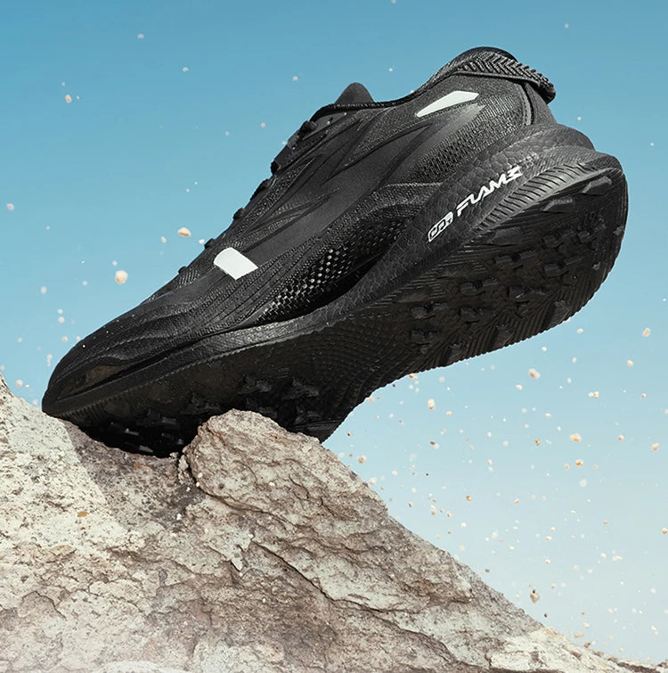 361 Degrees Flame 4x4 Men Running Shoes New Carbon Plate Racing Anti-slip Rebound  Wear-resistant Stable Male Sneakers 672442201