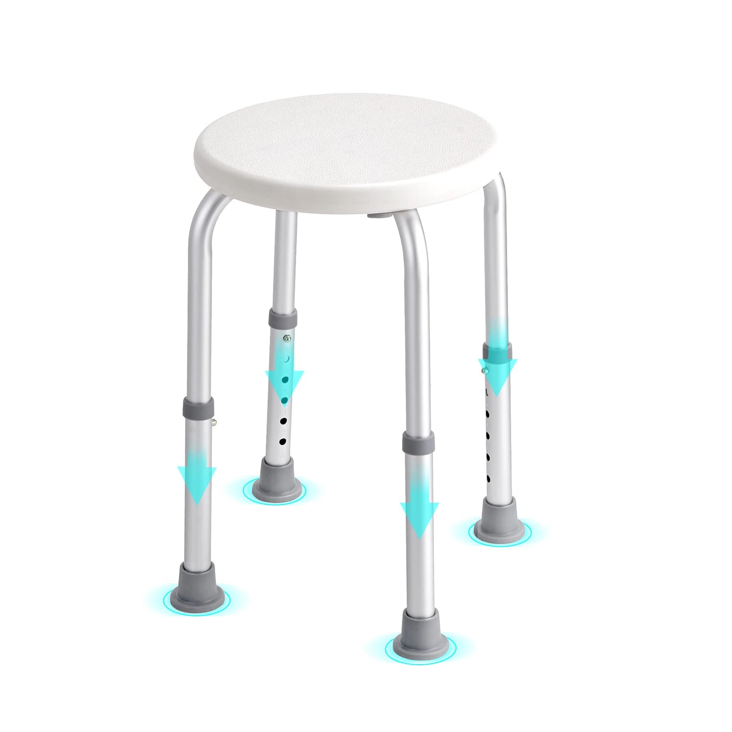SucceBuy Shower Chair for Inside Shower Adjustable Height Shower Stool Non-Slip Bench Bathtub Seat  for Elderly Disabled Adults