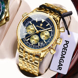 POEDAGAR Men's Luxury Chronograph Wristwatch