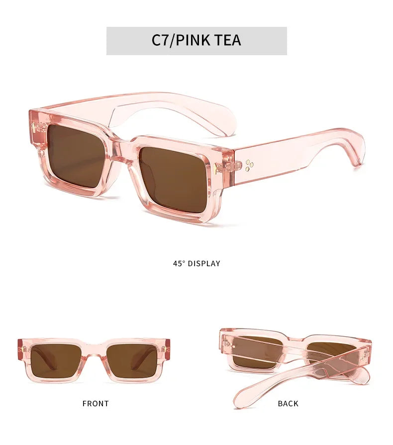 Retro Square Sunglasses – UV400 Luxury Shades