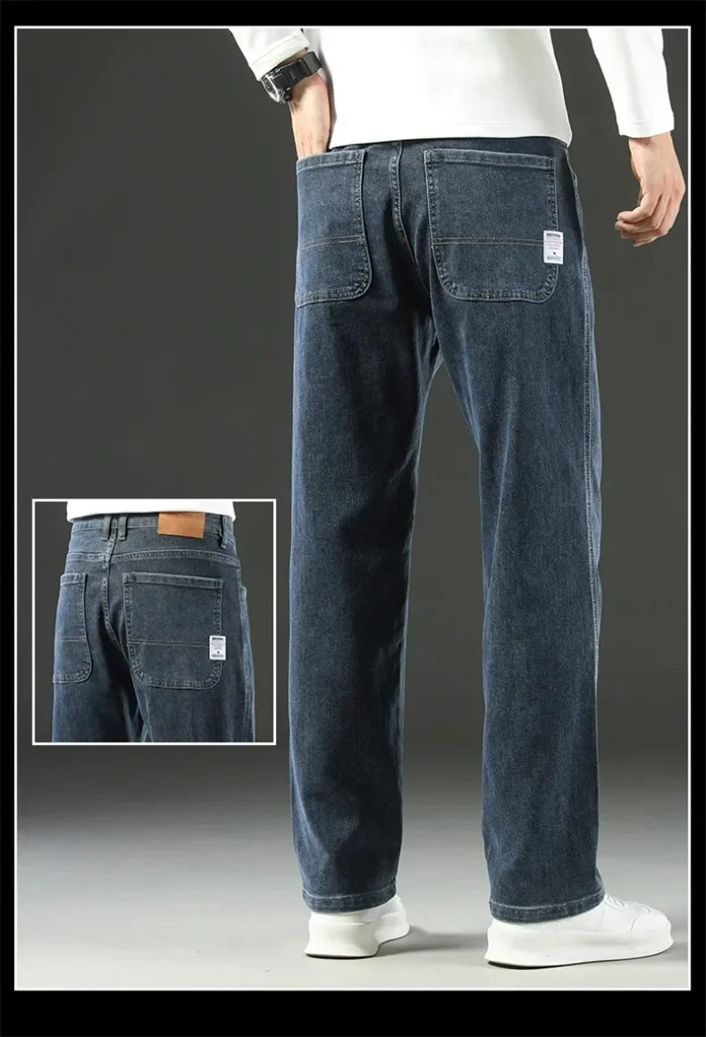 Men’s Relaxed Straight-Leg Stretch Jeans