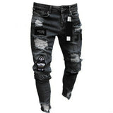 Men’s Ripped Stretch Denim Jeans