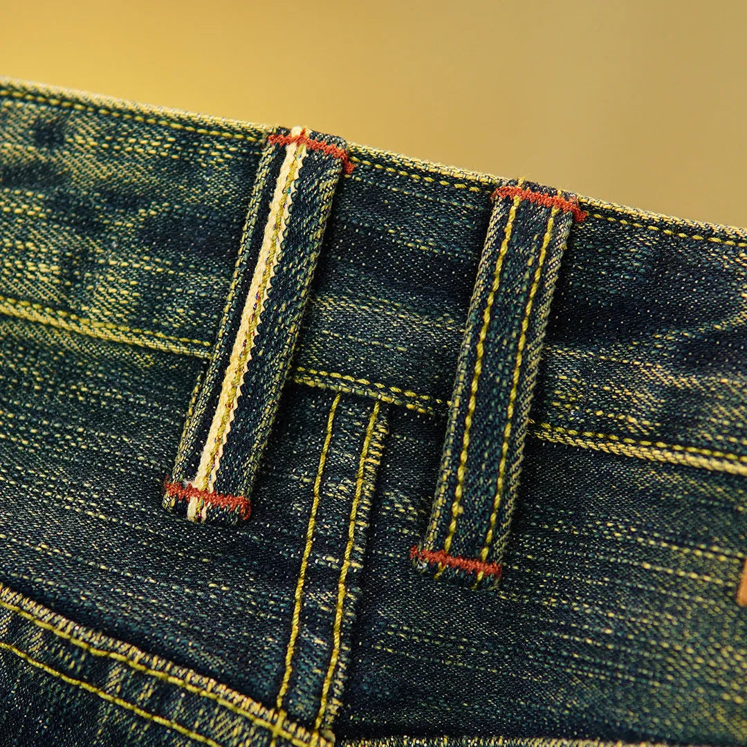 19oz Selvedge Denim Straight-Leg Jeans for Men | Emerald