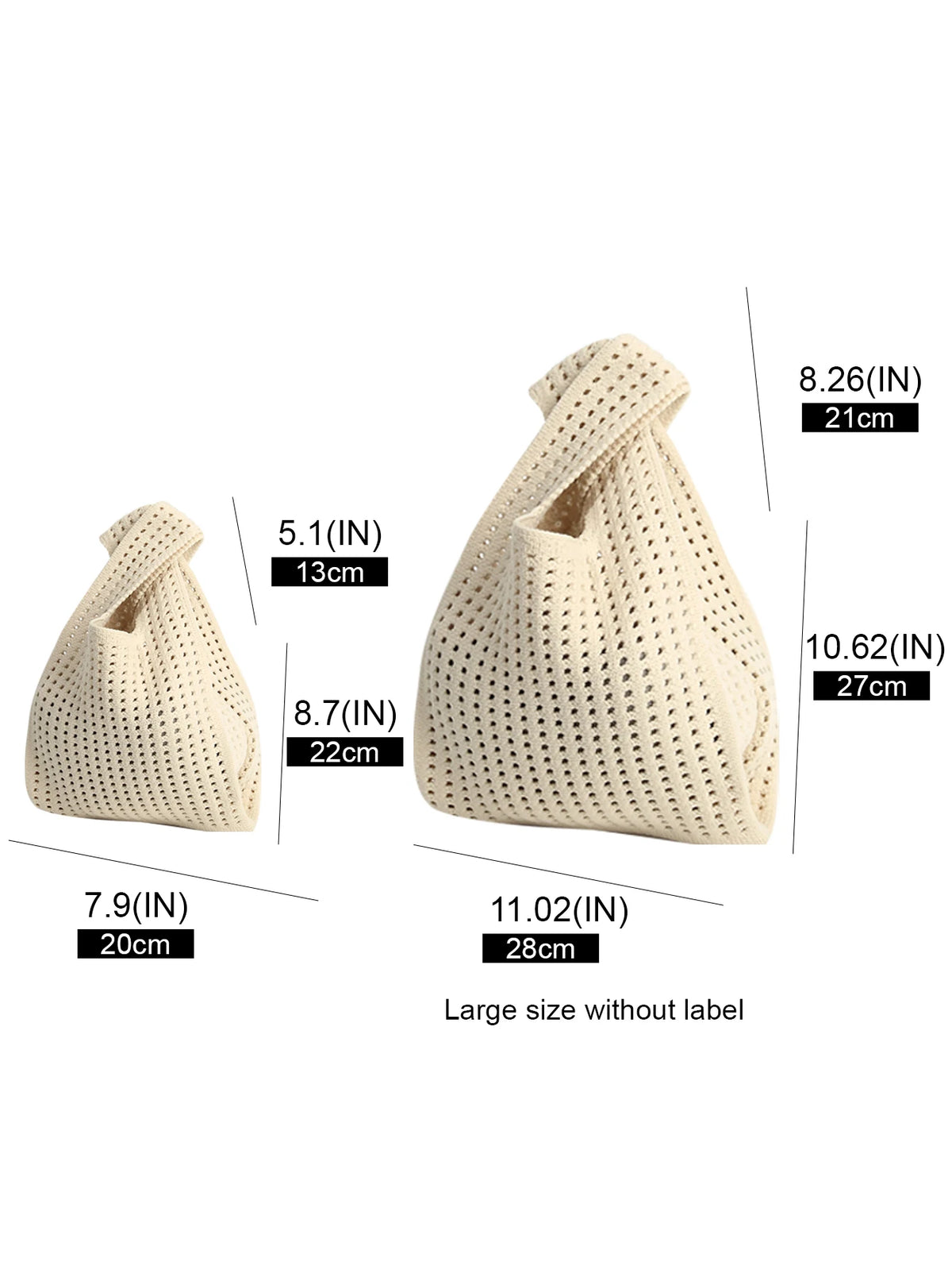 Handmade Knit Handbag Women Mini Shoulder Bag Female Casual Color Wide Stripe Plaid Tote Bag Student Cell Phone Package