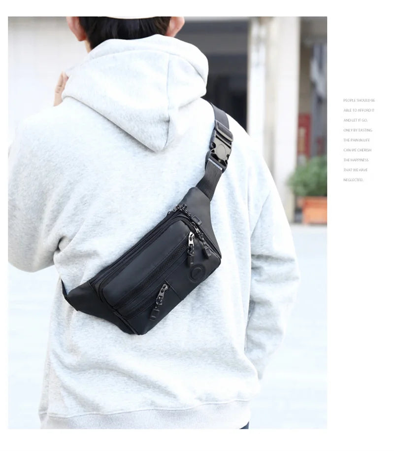 Fashion Unisex Waterproof Waist Bag Pack Male Belt Pouch Ladies Kangaroo Hip Phone Work Purse - Travel Gear for Men and Women