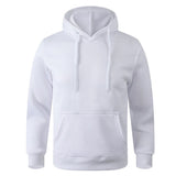 Men's and Women's Warm Sweatshirt Casual Solid Color Streetwear Pullovers Sport Fitness Pocket Hoodies Multi Color