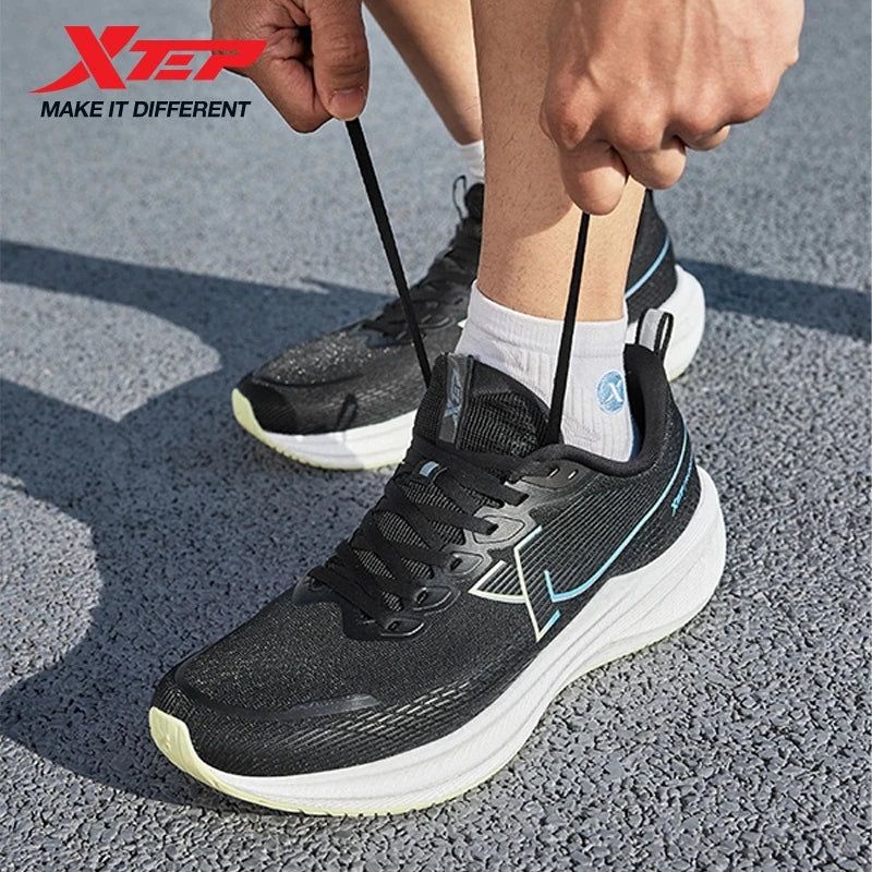 Xtep Kunpeng Running Shoes for Men 2025 Summer Shock-absorbing Rebound Lightweight Breathable Mesh Sport Shoes 875219110025