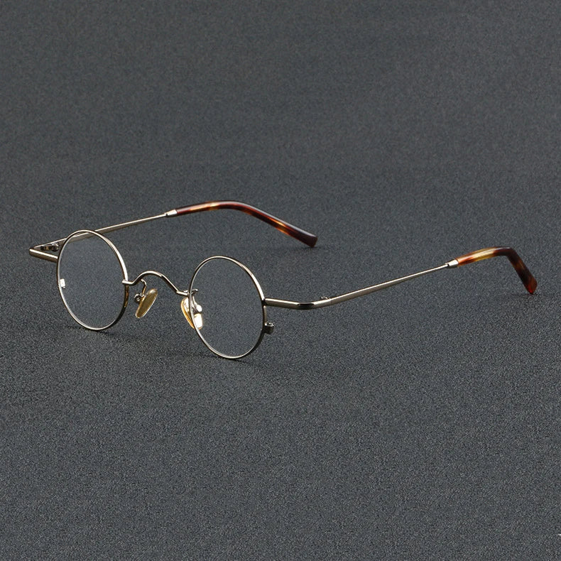 56948 Top Quality Retro Pure Titanium Glasses Frame Lady Trend Small Size Round Optical Eyeglass Frame Men Fashion Clear Eyewear