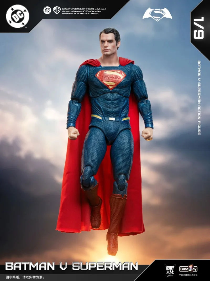 In Stock Fondjoy Batman VS Superman 1:9 Scale Action Figure Set DC Comics Movie Authentic Interchangeable Heads Boys Gifts Model