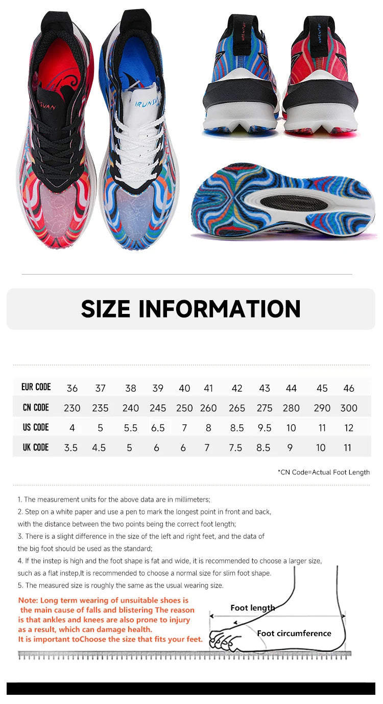 IRUNSVAN Carbon Plate Running Shoes with Cushioning and Rebound Suitable for Both Men and Women in Marathon Running 131