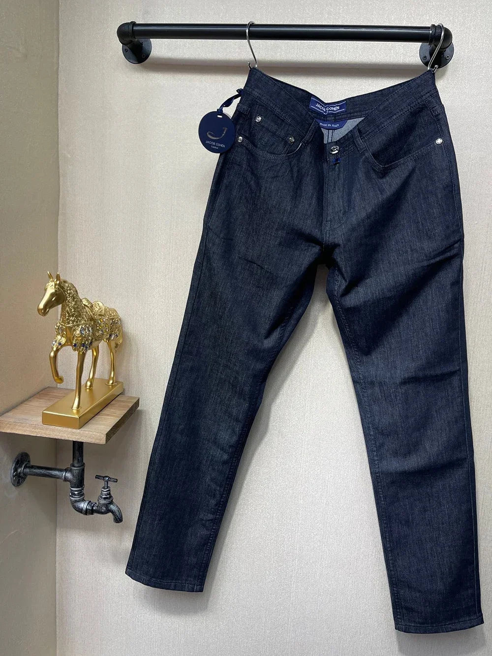 OECHSLI Jeans Thin Cotton Men 2025 Spring Summer new Embroidery zipper breathable Big size 30-40 Pants