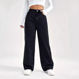 Women's High-Waist Straight Leg Jeans | Retro Y2K