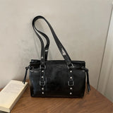 Women's Retro PU Leather Shoulder Tote Bag