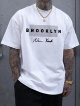 Men's Brooklyn NY Graphic Cotton T-Shirt - Relaxed Fit