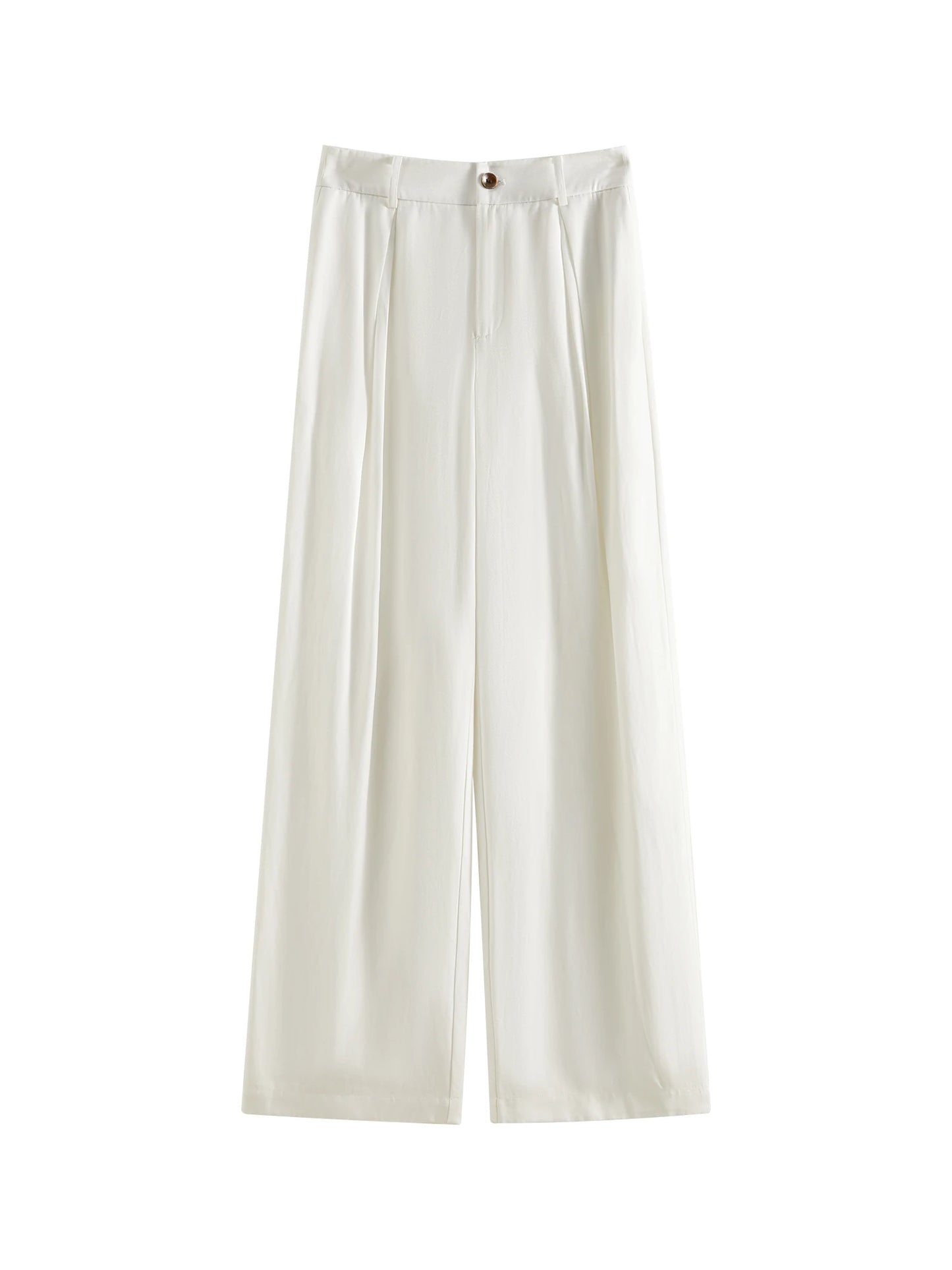 FSLE 2025 Summer Old Money Vest Wide-Leg Pants Set Vintage Tailored Two-Piece Adjustable Waist Eco Linen for Boardroom to Brunch